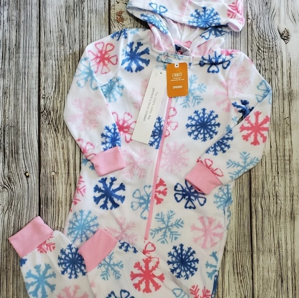 Gymboree Snowflake Print Fleece PJs NWT